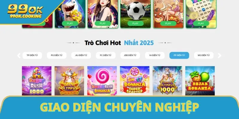 Nhà cái sở hữu cho mình giao diện hiện đại chuyên nghiệp